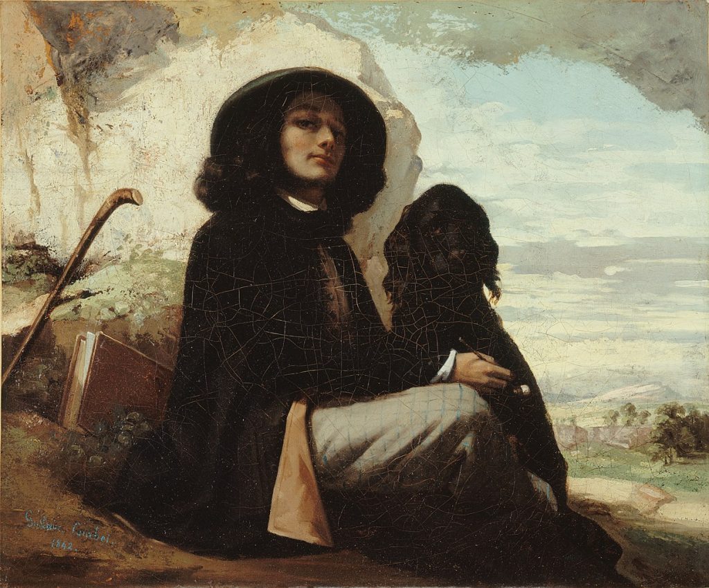 Gustave Courbet Self Portrait with Black Dog WGA05480 scaled