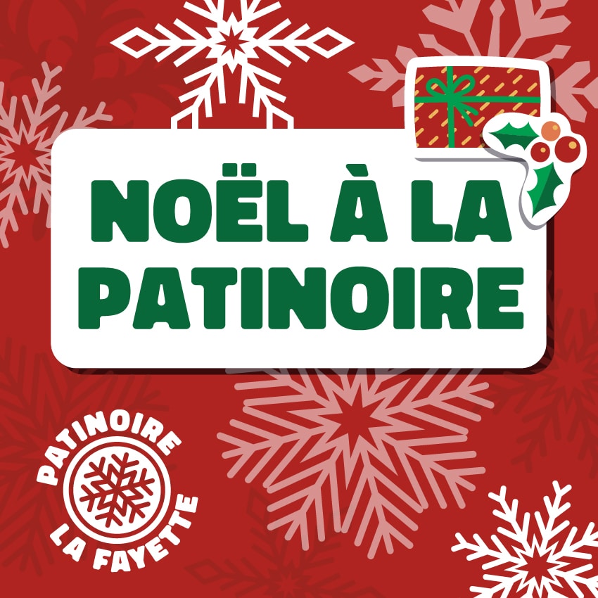 Affiche Noël à la Patinoire de Besançon