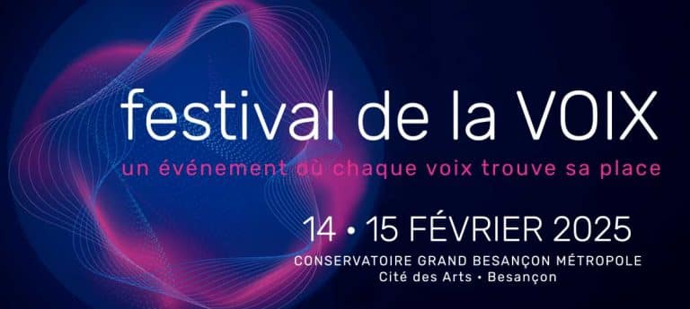 Affiche festival de la voix Besançon le 14 et 15 février 2025 au conservatoire