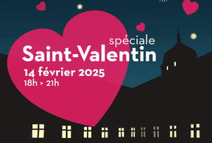 Affiche Saint Valentin Musée du temps 14 février 2025 Besançon