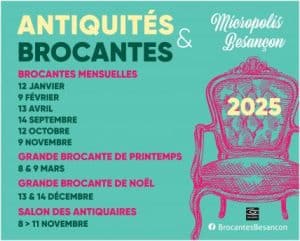 Affiche brocante mensuel Micropolis Besançon 25000